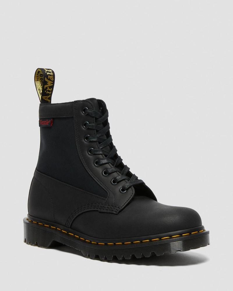 Botas con Cordones Dr Martens 1460 Panel Made in England Cuero Mujer Negros | MX 600AHK